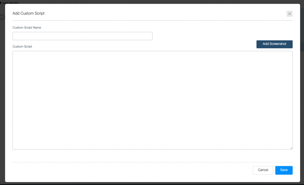 Adding custom script name and description